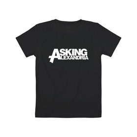 Детская футболка хлопок с принтом Asking Alexandria в Кировске, 100% хлопок | круглый вырез горловины, полуприлегающий силуэт, длина до линии бедер | Тематика изображения на принте: asking alexandria
