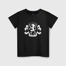 Детская футболка хлопок с принтом AA Family в Кировске, 100% хлопок | круглый вырез горловины, полуприлегающий силуэт, длина до линии бедер | asking alexandria
