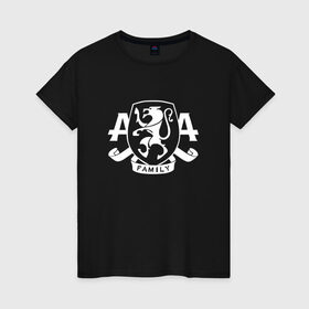 Женская футболка хлопок с принтом AA Family в Кировске, 100% хлопок | прямой крой, круглый вырез горловины, длина до линии бедер, слегка спущенное плечо | Тематика изображения на принте: asking alexandria