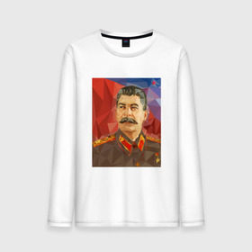 Мужской лонгслив хлопок с принтом Сталин в Кировске, 100% хлопок |  | ссср | сталин