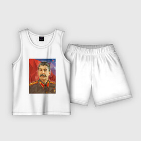 Детская пижама с шортами хлопок с принтом Сталин в Кировске,  |  | ссср | сталин