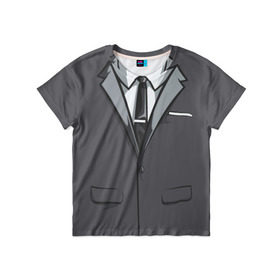 Детская футболка 3D с принтом Костюм в Кировске, 100% гипоаллергенный полиэфир | прямой крой, круглый вырез горловины, длина до линии бедер, чуть спущенное плечо, ткань немного тянется | галстук | классика | костюм | пиджак | стиль | строгий