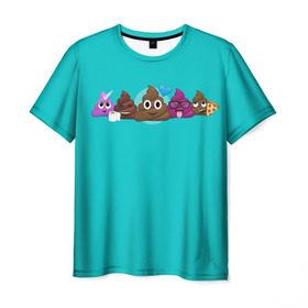 Мужская футболка 3D с принтом Poop в Кировске, 100% полиэфир | прямой крой, круглый вырез горловины, длина до линии бедер | internet | meme | poop | пуп