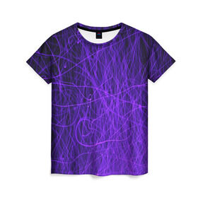 Женская футболка 3D с принтом Нити пламени 2 в Кировске, 100% полиэфир ( синтетическое хлопкоподобное полотно) | прямой крой, круглый вырез горловины, длина до линии бедер | линии | огонь | пламя