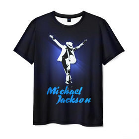 Мужская футболка 3D с принтом Майкл Джексон в Кировске, 100% полиэфир | прямой крой, круглый вырез горловины, длина до линии бедер | michael jackson | король