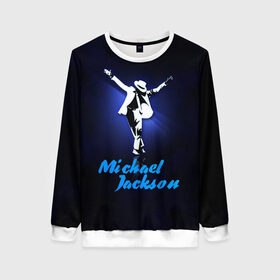 Женский свитшот 3D с принтом Майкл Джексон в Кировске, 100% полиэстер с мягким внутренним слоем | круглый вырез горловины, мягкая резинка на манжетах и поясе, свободная посадка по фигуре | michael jackson | король