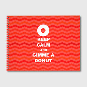 Альбом для рисования с принтом Gimme a donut в Кировске, 100% бумага
 | матовая бумага, плотность 200 мг. | keep calm | полосы | сериал | твин пикс | текстура | фильмы