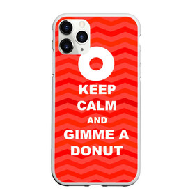 Чехол для iPhone 11 Pro Max матовый с принтом Gimme a donut в Кировске, Силикон |  | keep calm | полосы | сериал | твин пикс | текстура | фильмы