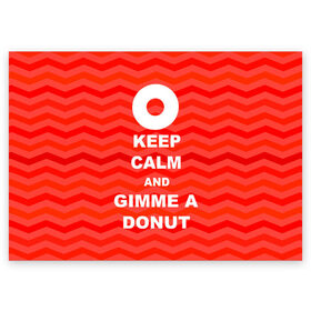 Поздравительная открытка с принтом Gimme a donut в Кировске, 100% бумага | плотность бумаги 280 г/м2, матовая, на обратной стороне линовка и место для марки
 | keep calm | полосы | сериал | твин пикс | текстура | фильмы
