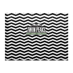 Обложка для студенческого билета с принтом TWIN PEAKS в Кировске, натуральная кожа | Размер: 11*8 см; Печать на всей внешней стороне | Тематика изображения на принте: полосы | сериал | твин пикс | текстура | фильмы