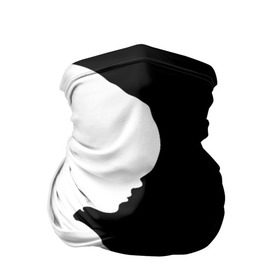 Бандана-труба 3D с принтом Силуэт девушки в Кировске, 100% полиэстер, ткань с особыми свойствами — Activecool | плотность 150‒180 г/м2; хорошо тянется, но сохраняет форму | белое | женщина | чб | черное