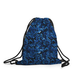 Рюкзак-мешок 3D с принтом Blue style в Кировске, 100% полиэстер | плотность ткани — 200 г/м2, размер — 35 х 45 см; лямки — толстые шнурки, застежка на шнуровке, без карманов и подкладки | 