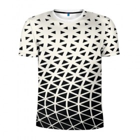 Мужская футболка 3D спортивная с принтом Необычный узор в Кировске, 100% полиэстер с улучшенными характеристиками | приталенный силуэт, круглая горловина, широкие плечи, сужается к линии бедра | pattern | сетка | узоры