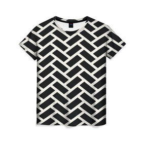 Женская футболка 3D с принтом Кирпичики в Кировске, 100% полиэфир ( синтетическое хлопкоподобное полотно) | прямой крой, круглый вырез горловины, длина до линии бедер | pattern | узоры