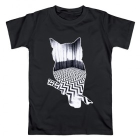 Мужская футболка хлопок с принтом OWL в Кировске, 100% хлопок | прямой крой, круглый вырез горловины, длина до линии бедер, слегка спущенное плечо. | арт | животные | птицы | сериал | сова | твин пикс | фильмы