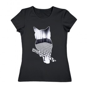 Женская футболка хлопок с принтом OWL в Кировске, 100% хлопок | прямой крой, круглый вырез горловины, длина до линии бедер, слегка спущенное плечо | арт | животные | птицы | сериал | сова | твин пикс | фильмы
