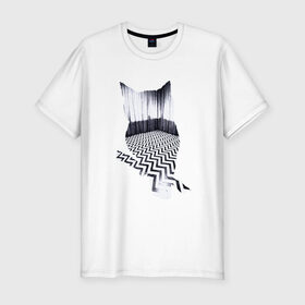 Мужская футболка премиум с принтом OWL в Кировске, 92% хлопок, 8% лайкра | приталенный силуэт, круглый вырез ворота, длина до линии бедра, короткий рукав | арт | животные | птицы | сериал | сова | твин пикс | фильмы