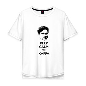 Мужская футболка хлопок Oversize с принтом Kappa в Кировске, 100% хлопок | свободный крой, круглый ворот, “спинка” длиннее передней части | cs go | kappa | каппа | кс го