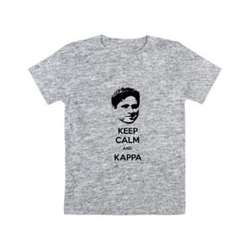 Детская футболка хлопок с принтом Kappa в Кировске, 100% хлопок | круглый вырез горловины, полуприлегающий силуэт, длина до линии бедер | Тематика изображения на принте: cs go | kappa | каппа | кс го