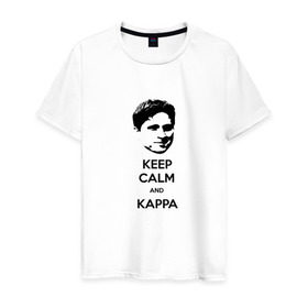 Мужская футболка хлопок с принтом Kappa в Кировске, 100% хлопок | прямой крой, круглый вырез горловины, длина до линии бедер, слегка спущенное плечо. | cs go | kappa | каппа | кс го
