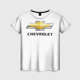 Женская футболка 3D с принтом Chevrolet в Кировске, 100% полиэфир ( синтетическое хлопкоподобное полотно) | прямой крой, круглый вырез горловины, длина до линии бедер | 