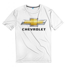 Мужская футболка 3D с принтом Chevrolet в Кировске, 100% полиэфир | прямой крой, круглый вырез горловины, длина до линии бедер | 