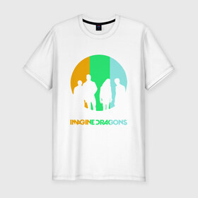 Мужская футболка премиум с принтом Imagine Dragons в Кировске, 92% хлопок, 8% лайкра | приталенный силуэт, круглый вырез ворота, длина до линии бедра, короткий рукав | imagine dragons