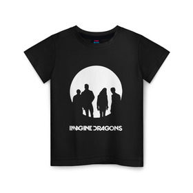 Детская футболка хлопок с принтом Imagine Dragons в Кировске, 100% хлопок | круглый вырез горловины, полуприлегающий силуэт, длина до линии бедер | Тематика изображения на принте: imagine dragons