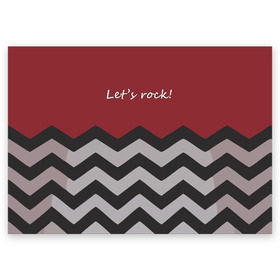 Поздравительная открытка с принтом Lets rock! в Кировске, 100% бумага | плотность бумаги 280 г/м2, матовая, на обратной стороне линовка и место для марки
 | lets rock | twin peaks | давайте сделаем это | даян | даяна | диана | дэвид линч | карлик | твин пикс