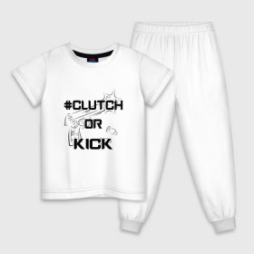 Детская пижама хлопок с принтом Clutch or kick в Кировске, 100% хлопок |  брюки и футболка прямого кроя, без карманов, на брюках мягкая резинка на поясе и по низу штанин
 | 