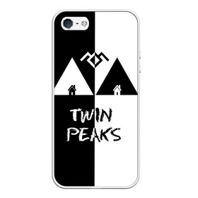 Чехол для iPhone 5/5S матовый с принтом Twin Peaks в Кировске, Силикон | Область печати: задняя сторона чехла, без боковых панелей | арт | сериал | твин пикс | фильмы | черно белые