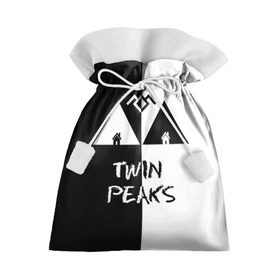 Подарочный 3D мешок с принтом Twin Peaks в Кировске, 100% полиэстер | Размер: 29*39 см | Тематика изображения на принте: арт | сериал | твин пикс | фильмы | черно белые