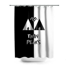 Штора 3D для ванной с принтом Twin Peaks в Кировске, 100% полиэстер | плотность материала — 100 г/м2. Стандартный размер — 146 см х 180 см. По верхнему краю — пластиковые люверсы для креплений. В комплекте 10 пластиковых колец | арт | сериал | твин пикс | фильмы | черно белые