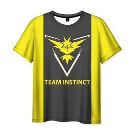 Мужская футболка 3D с принтом Team instinct в Кировске, 100% полиэфир | прямой крой, круглый вырез горловины, длина до линии бедер | game | игра | игрок | инстинкт | пикачу | покемон