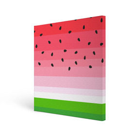 Холст квадратный с принтом Арбузик в Кировске, 100% ПВХ |  | pattern | trend | арбуз | зеленый | косточки | красный | мода | патерн | паттерн | розовый | текстура | тренд | фрукт | ягода