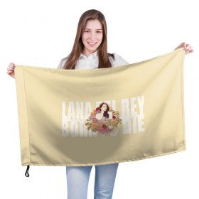 Флаг 3D с принтом Lana Del Rey в Кировске, 100% полиэстер | плотность ткани — 95 г/м2, размер — 67 х 109 см. Принт наносится с одной стороны | 