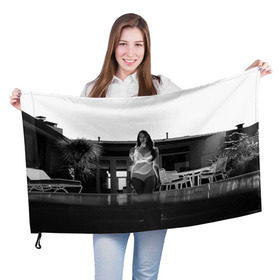 Флаг 3D с принтом Lana Del Rey в Кировске, 100% полиэстер | плотность ткани — 95 г/м2, размер — 67 х 109 см. Принт наносится с одной стороны | Тематика изображения на принте: lana del rey | лана дель рей