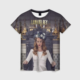 Женская футболка 3D с принтом Lana Del Rey в Кировске, 100% полиэфир ( синтетическое хлопкоподобное полотно) | прямой крой, круглый вырез горловины, длина до линии бедер | Тематика изображения на принте: lana del rey | лана дель рей
