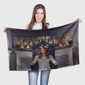 Флаг 3D с принтом Lana Del Rey в Кировске, 100% полиэстер | плотность ткани — 95 г/м2, размер — 67 х 109 см. Принт наносится с одной стороны | Тематика изображения на принте: lana del rey | лана дель рей