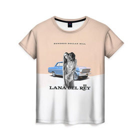 Женская футболка 3D с принтом Lana Del Rey в Кировске, 100% полиэфир ( синтетическое хлопкоподобное полотно) | прямой крой, круглый вырез горловины, длина до линии бедер | Тематика изображения на принте: 