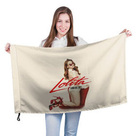 Флаг 3D с принтом Lana Del Rey в Кировске, 100% полиэстер | плотность ткани — 95 г/м2, размер — 67 х 109 см. Принт наносится с одной стороны | lana del rey | лана дель рей