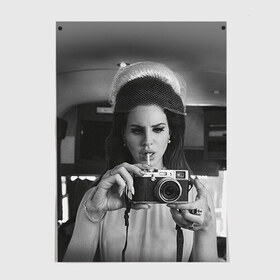 Постер с принтом Lana Del Rey в Кировске, 100% бумага
 | бумага, плотность 150 мг. Матовая, но за счет высокого коэффициента гладкости имеет небольшой блеск и дает на свету блики, но в отличии от глянцевой бумаги не покрыта лаком | lana del rey | лана дель рей