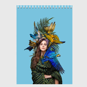 Скетчбук с принтом Lana Del Rey в Кировске, 100% бумага
 | 48 листов, плотность листов — 100 г/м2, плотность картонной обложки — 250 г/м2. Листы скреплены сверху удобной пружинной спиралью | lana del rey | лана дель рей