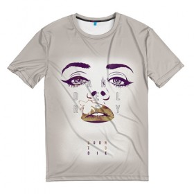 Мужская футболка 3D с принтом Lana Del Rey в Кировске, 100% полиэфир | прямой крой, круглый вырез горловины, длина до линии бедер | 