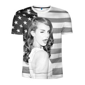 Мужская футболка 3D спортивная с принтом Lana Del Rey в Кировске, 100% полиэстер с улучшенными характеристиками | приталенный силуэт, круглая горловина, широкие плечи, сужается к линии бедра | lana del rey | лана дель рей