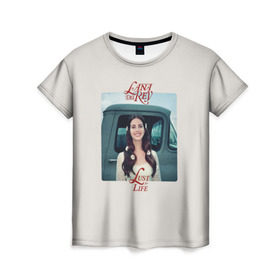 Женская футболка 3D с принтом Lana Del Rey в Кировске, 100% полиэфир ( синтетическое хлопкоподобное полотно) | прямой крой, круглый вырез горловины, длина до линии бедер | Тематика изображения на принте: lana del rey | лана дель рей