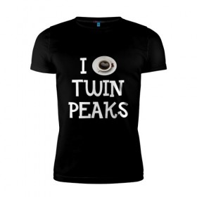 Мужская футболка премиум с принтом Twin Peaks в Кировске, 92% хлопок, 8% лайкра | приталенный силуэт, круглый вырез ворота, длина до линии бедра, короткий рукав | 