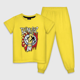 Детская пижама хлопок с принтом MIXED UP Blink-182 в Кировске, 100% хлопок |  брюки и футболка прямого кроя, без карманов, на брюках мягкая резинка на поясе и по низу штанин
 | 3 | mixed | rock | музыка | рок | череп