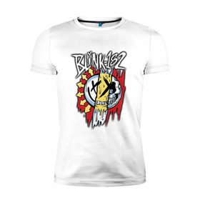 Мужская футболка премиум с принтом MIXED UP Blink-182 в Кировске, 92% хлопок, 8% лайкра | приталенный силуэт, круглый вырез ворота, длина до линии бедра, короткий рукав | 3 | mixed | rock | музыка | рок | череп