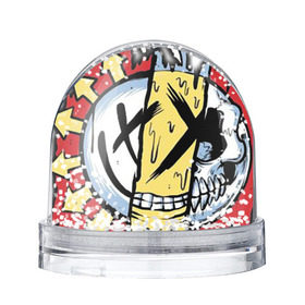 Снежный шар с принтом MIXED UP Blink-182 в Кировске, Пластик | Изображение внутри шара печатается на глянцевой фотобумаге с двух сторон | 3 | mixed | rock | музыка | рок | череп